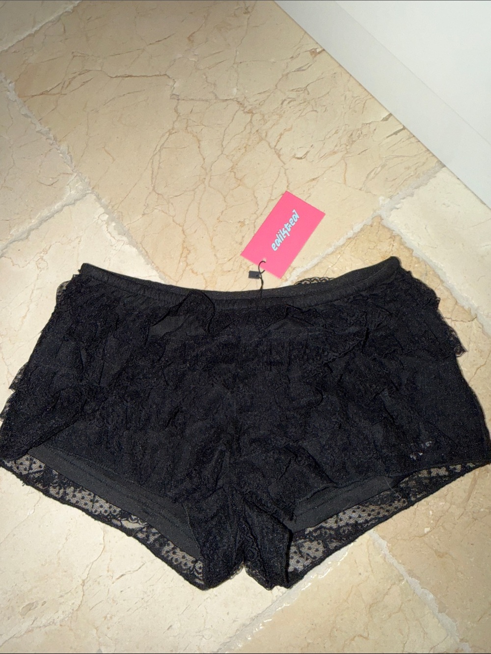 Black Lace Shorts